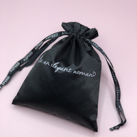 Sac à Cordon en Satin Personnalisé pour Perruques, Chaussures, Anti-Poussière, avec Logo