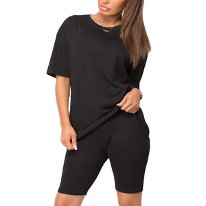 Top Trending Women Summer <b>Set</b> Tie Dye <b>Knitted</b> Shorts <b>Set</b> O Neck Short Sleeve Loose Fit Breathable Spring Summer Casual Wear - Product Image 5