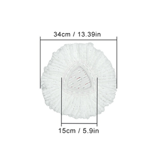 Ajuste para Viledas / O-Cedar Easywring, almohadilla lavable para mopa, cabeza de trapo manos libres seca y húmeda, cabeza de mopa de vapor <span class=keywords><strong>giratoria</strong></span>, piezas de repuesto - Product Image 6