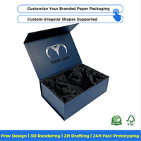 Boîte cadeau pliable à fermeture magnétique avec logo personnalisé, emballage en papier rigide de luxe de qualité supérieure pour l'emballage de vêtements haut de gamme