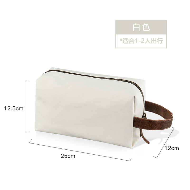Bolsa de almacenamiento cuadrada retro blanca