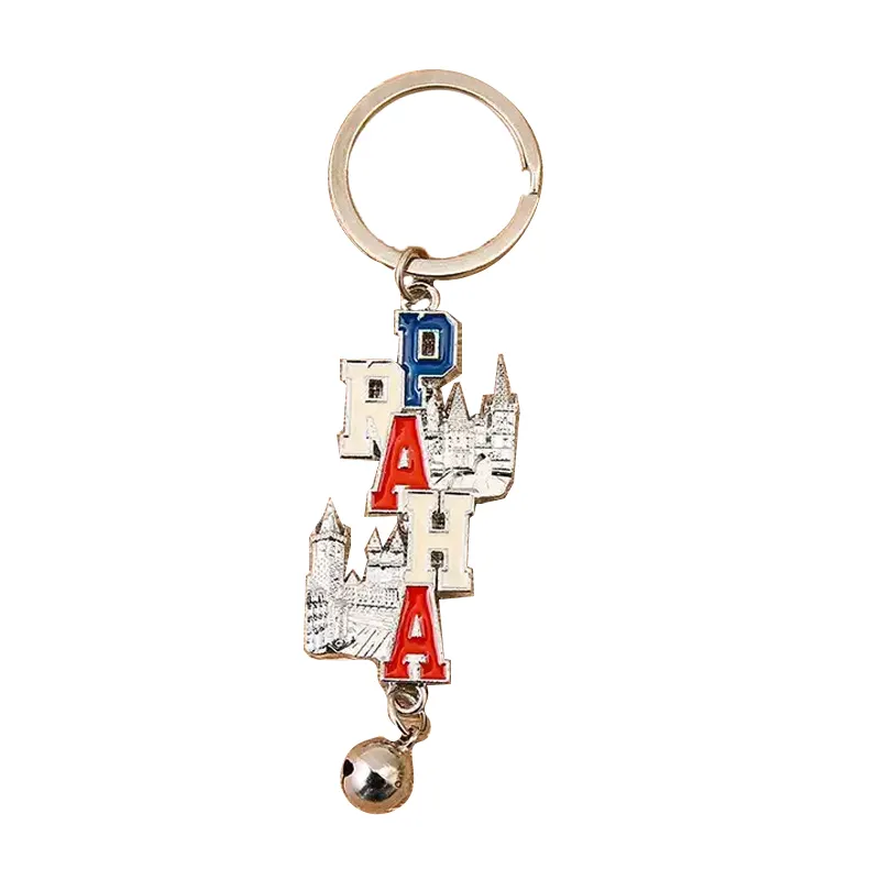 Atacado Veneza Barcelona Estilo Europeu Ocidental Zinco Liga Metal Esmalte Lembrança Keychain