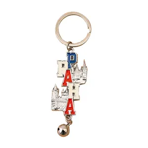 סיטונאי ונציה ברצלונה מערב אירופה סגנון אבץ סגסוגת מתכת אמייל מזכרות Keychain