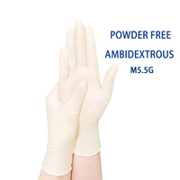 Gants jetables en latex Gants d'examen sans poudre Bouts des doigts texturés Soins personnels épaissis Qualité médicale