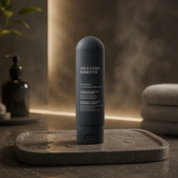 Flacon en plastique HDPE mat à pression pour shampoing et lotion corporelle, soin de la peau, nettoyant visage, Soft Touch 100/150/200/250 ml