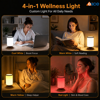 Lampe de luminothérapie à LED 4 couleurs 12W, à intensité variable, avec minuterie tactile et port de charge rapide, certifiée CE FCC RoHS – Meilleures ventes, vente directe usine