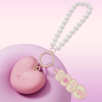 Erwachsenen-Mädchen Schlüsselanhänger Mini-Vibrator mit APP-Modi Klitoris-Massagegerät Vibrierender Herzförmiger Flirt-Vibrator Wasserdicht USB