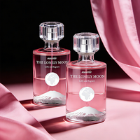 Nouvelle bouteille de parfum pour femmes, ronde, 50 ml, en verre, rose