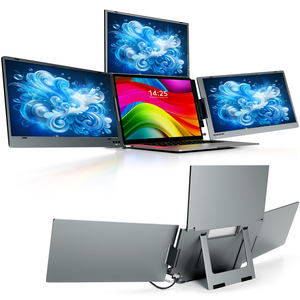 Moniteur de jeu portable immersif triple, vue <span class=keywords><strong>panoramique</strong></span> à 3 écrans avec réglage individuel de l'angle - Product Image 1