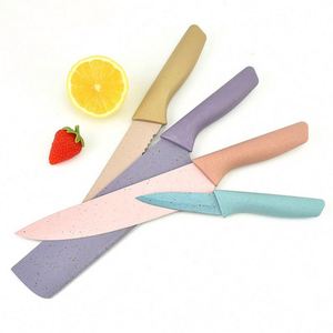 Juego de Cuchillos de Cocina Reutilizables de Paja de Trigo, Juego de Cocina Portátil de 6 Piezas con Tijeras, Juego de Cuchillos de Cocina Multifunción - Product Image 4