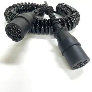 Peralatan Listrik modern Tiongkok Kabel Trailer kabel spiral pegas kawat 3*0,75mm2 3 core PVC