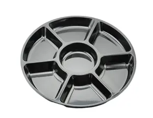 Plato divisor de plástico de 16 pulgadas, <span class=keywords><strong>bandejas</strong></span> desechables para servir - Product Image 1