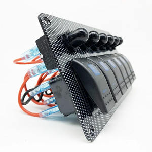 แผงสวิตช์มารีน 6 <span class=keywords><strong>ช</strong></span>่อง กันน้ำระดับ IP66 พร้อมเบรกเกอร์ สำหรับระบบ<span class=keywords><strong>ไฟ</strong></span>ฟ้า 12V/24V ของเรือ รถบรรทุก รถบ้าน - Product Image 2