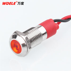 <span class=keywords><strong>Mini</strong></span> lámpara pequeña de 8MM, <span class=keywords><strong>LED</strong></span> metálico de alto brillo, 3-220V, luz indicadora de cabeza plana multicolor de doble color - Product Image 2