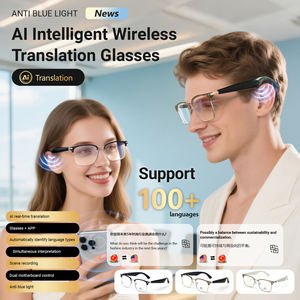 GY600 老眼鏡 ブルーライトカット 多言語対応 ワイヤレスAI翻訳機 Chat GPT音声アシスタント 10M範囲 IPX-6 スマートグラス - Product Image 4