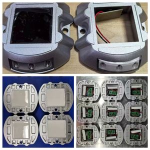 新しいスタイルアルミ防水LEDソーラーパワー猫目マーカーライト半月形半半月交通警告道路スタッド - Product Image 6