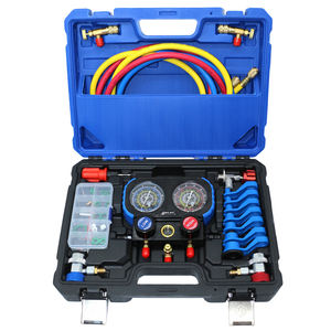 कार एयर कंडीशनिंग दबाव कई गेज नली किट <span class=keywords><strong>R22</strong></span> R-410A R-134a उच्च गुणवत्ता वाले धातु रेफ्रिजरेटर दबाव गेज सेट - Product Image 1