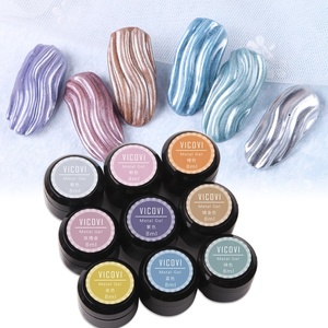 8ml Metalle ffekt UV Nagellack Gel Spiegel Nagel linie Zeichnung Lack Malerei Kleber DIY Maniküre Gold Silber Nagel Beauty Design - Product Image 1