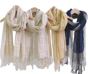 Écharpes en lin de style européen et américain traditionnel, couleur et taille personnalisables, fabriquées au Vietnam - Product Image 1