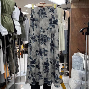 Summer New High Waist Women's Printed Floral Medium <strong>Length</strong> <strong>Full</strong> Flare Beach Wear Exclusive Print Breathable <strong>Skirt</strong> - Product Image 6