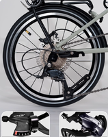 Vélo pliable CRANSTON D9k TRI-Folding 16 pouces 9 vitesses Freins à disque hydrauliques Cadre en acier au molybdène de haute qualité Vélo pliable