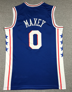 Nouveaux Styles 2026 – <span class=keywords><strong>Maillot</strong></span> de Basketball Unisexe Brodé et Cousu de Haute Qualité pour Hommes – Philadelphia <span class=keywords><strong>76ers</strong></span> Tyrese Maxey – Ventes Flash - Product Image 5
