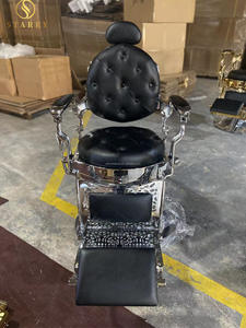 Le <span class=keywords><strong>fauteuil</strong></span> de salon de coiffure haut de gamme fait pivoter et soulever le <span class=keywords><strong>fauteuil</strong></span> de <span class=keywords><strong>barbier</strong></span> <span class=keywords><strong>vintage</strong></span> en or noir - Product Image 6