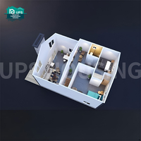 Villa en béton préfabriqué mousseux de conception européenne moderne, maison familiale permanente modulaire préfabriquée de 240 m²