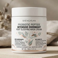 Crème Masque Pieds Probiotique Fermentée Hydratante au Niacinamide et Peptides Soin Intensif Rajeunissant Talons Formule Nuit – Vente en Gros Usine