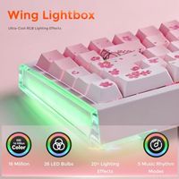 Teclado para Juegos OEM ODM COOL68 65 Rosa con Interruptor Magnético de Efecto Hall y Frecuencia de Sondeo de 8000Hz