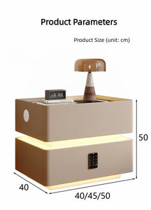 Furnitur cerdas meja samping tempat tidur, furnitur pintar nirkabel dengan pengisian daya Usb untuk penyimpanan Speaker samping tempat tidur - Product Image 4