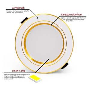 Plafonnier encastré LED SMD 5W en aluminium moderne, température de couleur réglable, écologique, facile à installer pour la maison et le bureau - Product Image 3