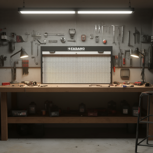 Armoire de rangement murale Fasano Tools 48x24 avec panneau perforé, organiseur d'outils en métal pour atelier et garage - Product Image 3