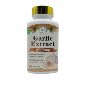DUOZI Extrait d'ail 8000mg Gélules molles 200 unités Sans odeur Complément alimentaire pour le soutien immunitaire - Product Image 1