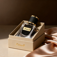 Botol Parfum Kaca Bening 30ml 50ml dengan Tutup Bertekstur Kulit, Ideal untuk Penyimpanan dan Hadiah Parfum Mewah