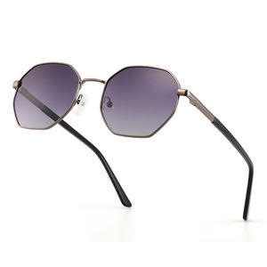 Gafas de Sol de metal redondas Ploygon de alta calidad para caras pequeñas gafas de sol <span class=keywords><strong>Wayfarer</strong></span> <span class=keywords><strong>lentes</strong></span> polarizadas UV400 TAC listas Stock - Product Image 2
