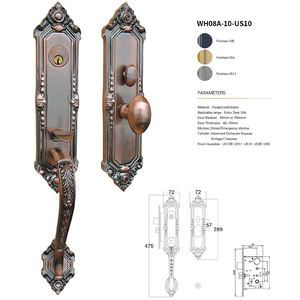 Serrure de porte de taille moyenne de style luxueux en cuivre massif, prix d'usine YZH, pour porte intérieure en bois - Product Image 1