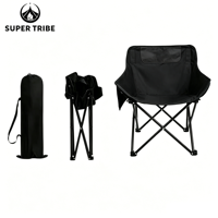 Chaise de camping pliable Moon Chair, table pliante Egg Roll, ensemble table et chaise de camping en acier carbone pour l'extérieur