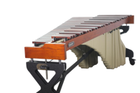 Marimba 5 Oktaf C2-C7 dengan Ketinggian yang Dapat Disesuaikan 1080-880mm dan Roda untuk Kemudahan Pemindahan