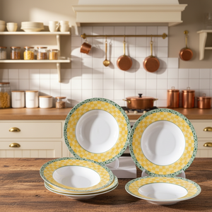 Platos de Cerámica con Diseño Floral Retro Americano, 9.5 Pulgadas, 6 Piezas en Caja, para Regalos y Bodas, Gran Venta - Product Image 2