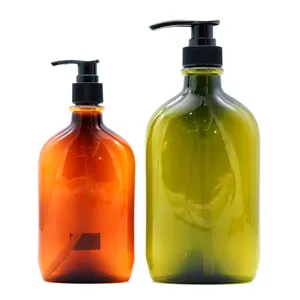 Özel 380ml 650ml 14oz 24oz plastik sıvı sabun duş jeli şampuan Pet şişe