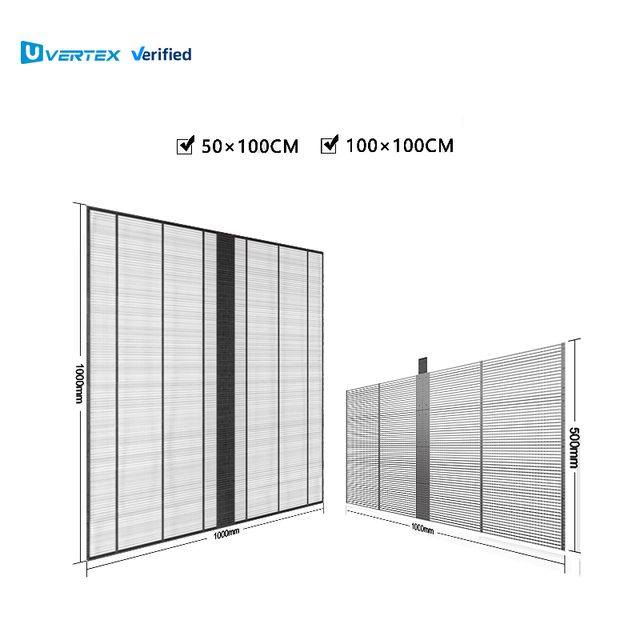 500X1000mm Outdoor 5000nits Indoor P3.91 Transparent LED Video Wall Panel Window Glass LED Display Screen