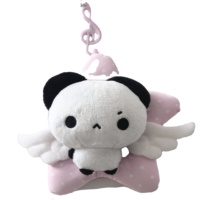 [Panda Toast] Porte-clés en peluche Panda Hmph aux sourcils inversés de la série ZOOOWO