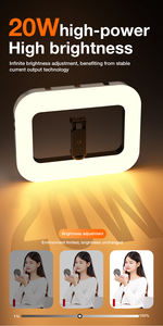 Supporto per Smartphone con Luce LED Bicolore 2-in-1, Anello Luminoso e Supporto per Microfono, per TikTok, <span class=keywords><strong>YouTube</strong></span> e Streaming Live - Product Image 5