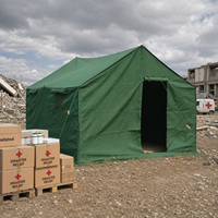 Tente murale en toile robuste imperméable 3x4m pour 8-12 personnes, idéale pour événements extérieurs, safari, glamping, avec conception à anneaux d'ancrage résistants au vent