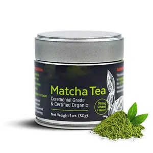 Top Grade Organic Japanese Style Matcha Mint Flavors Ceremonial Green Tea Powder 30g/tin Best Selling Matcha