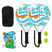 Raquette de padel lumineuse, ensemble de tennis de plage, jeu de raquettes de pop-tennis qui brillent dans le noir pour les sports nocturnes en famille dans la cour