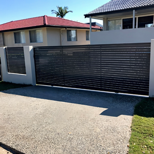 Clôture en aluminium à piquets, modèles à sommet plat et à sommet rond, revêtement en poudre blanche pour jardin, maison, patio, allée - Product Image 2