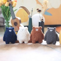 Mignon gros animal enfants cadeau peluche ours poupées porte-clés cartable sac à dos pendentif