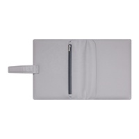Couverture en cuir PU de qualité supérieure cahier d'affaires à feuilles mobiles 6 anneaux classeur agenda avec fermoir et poches